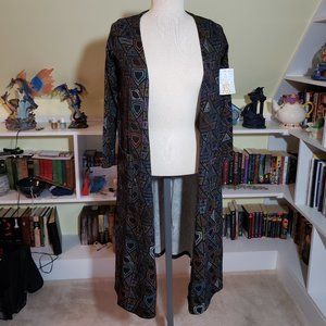 Lularoe Black Multicolored Geometric Sarah XS